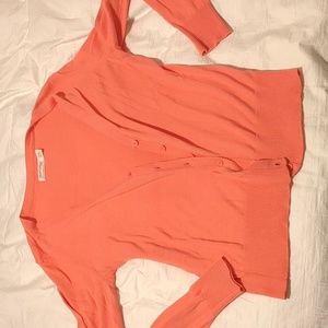 Salmon cardigan, size small
